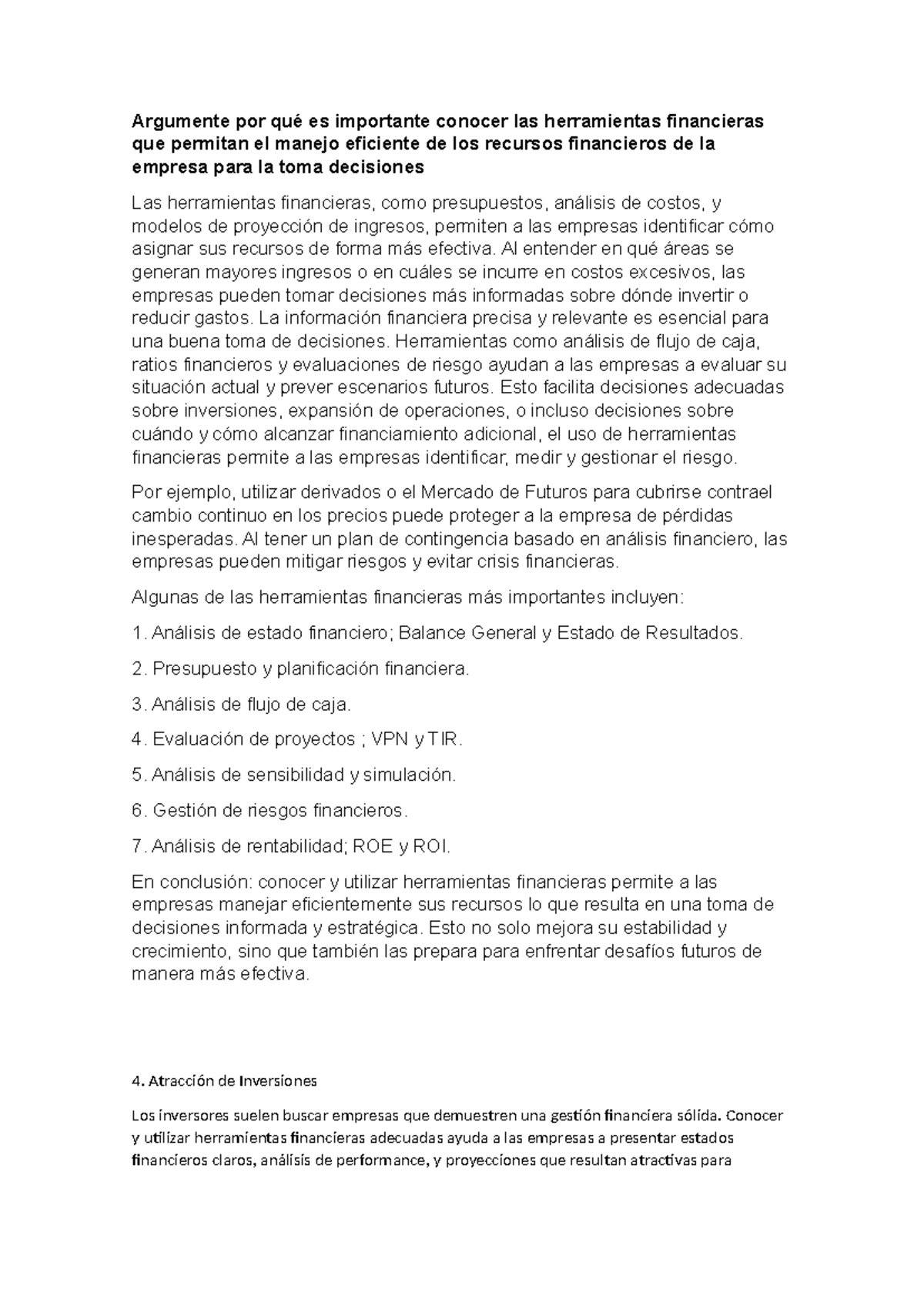 Importancia de las Herramientas Financieras para la Toma de Decisiones ...