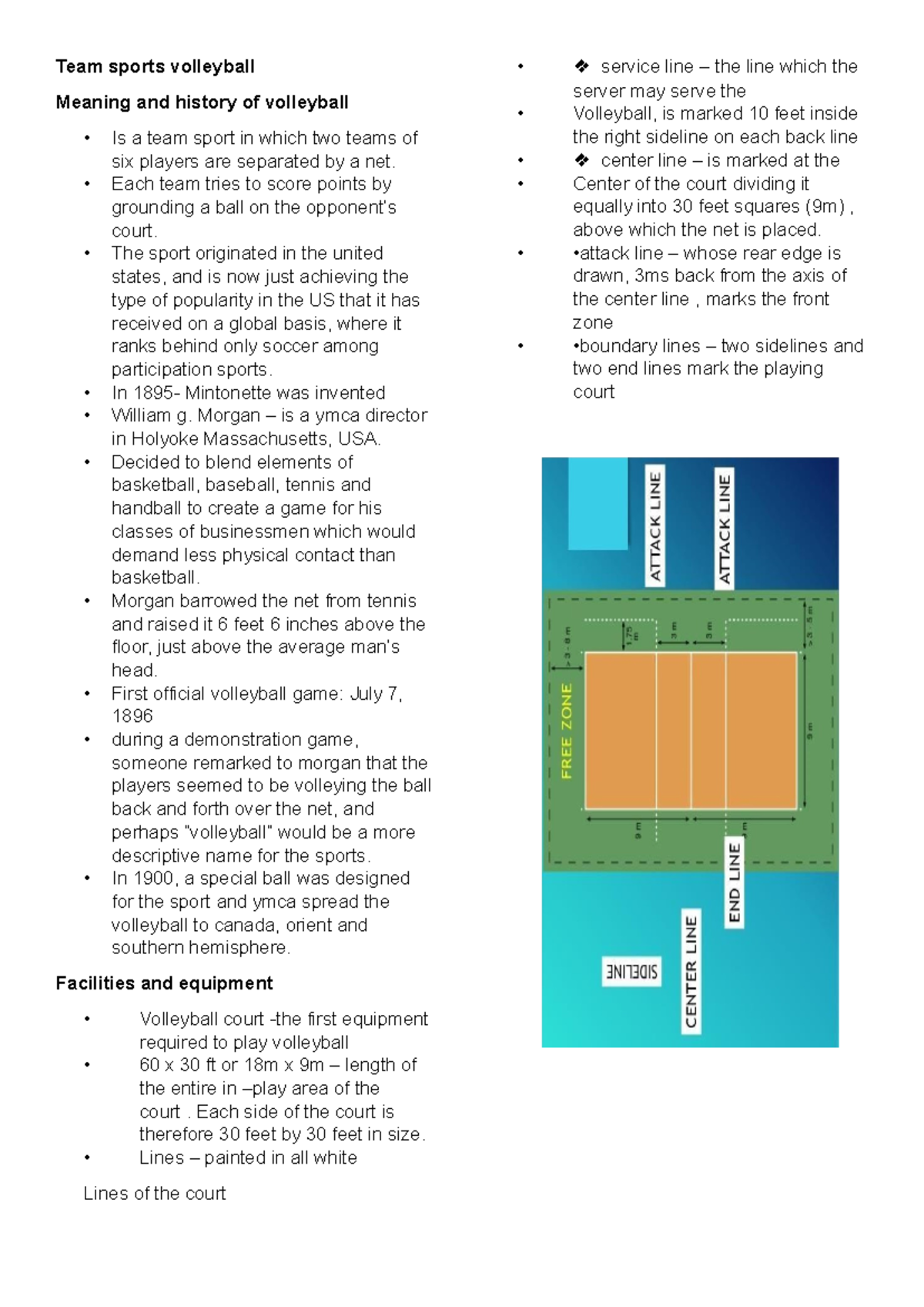 Team Sports Volleyball: History, Rules, and Basic Skills Guide - Studocu