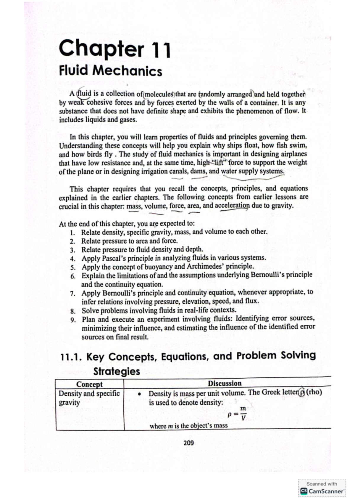 Chapter-11 - Chapter 11 Physics book :) - Chapter 11 Fluid Mechanics A ...