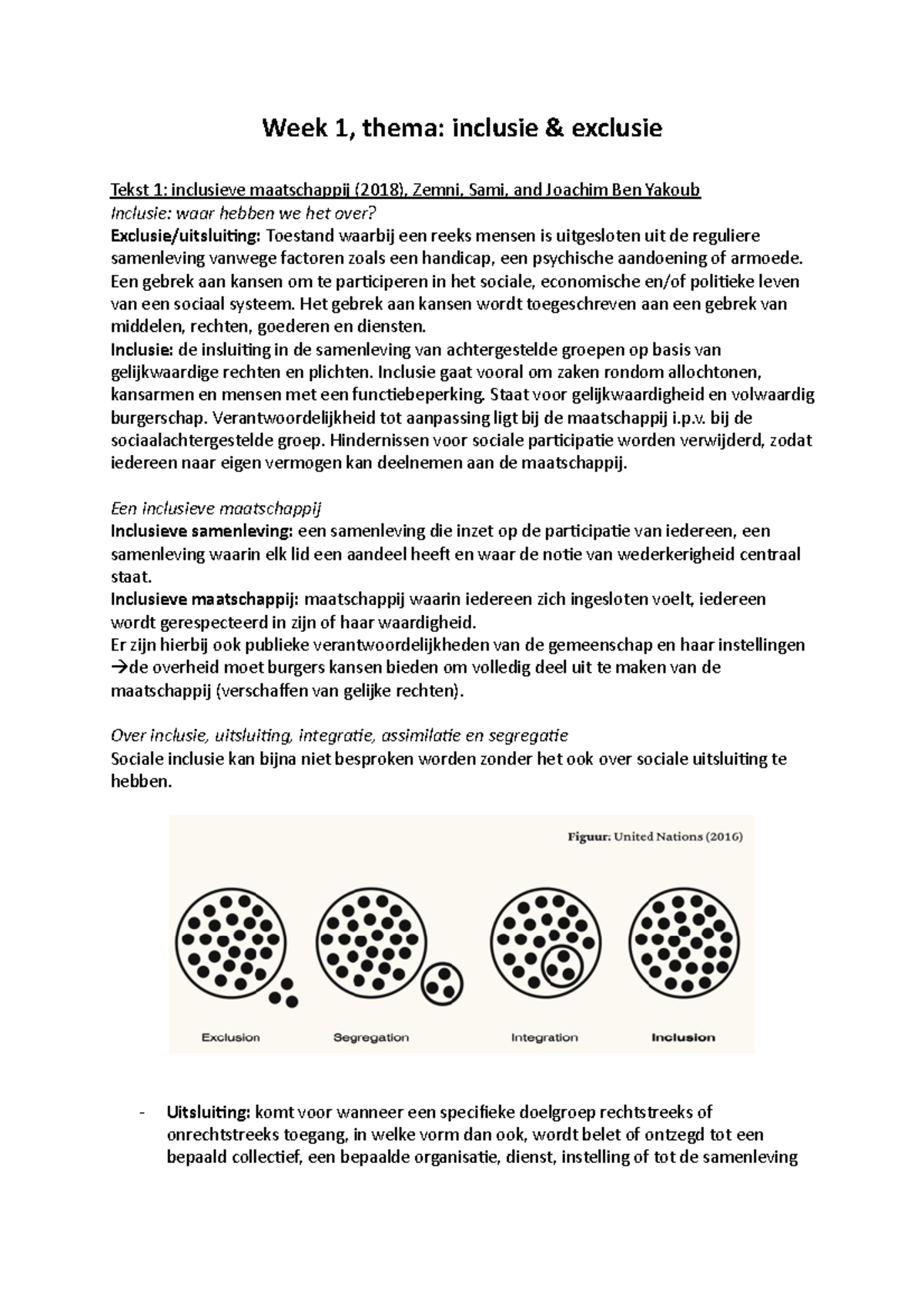 Inclusie, Uitsluiting en Ongelijkheid in de Maatschappij: Week 1 en 2 ...