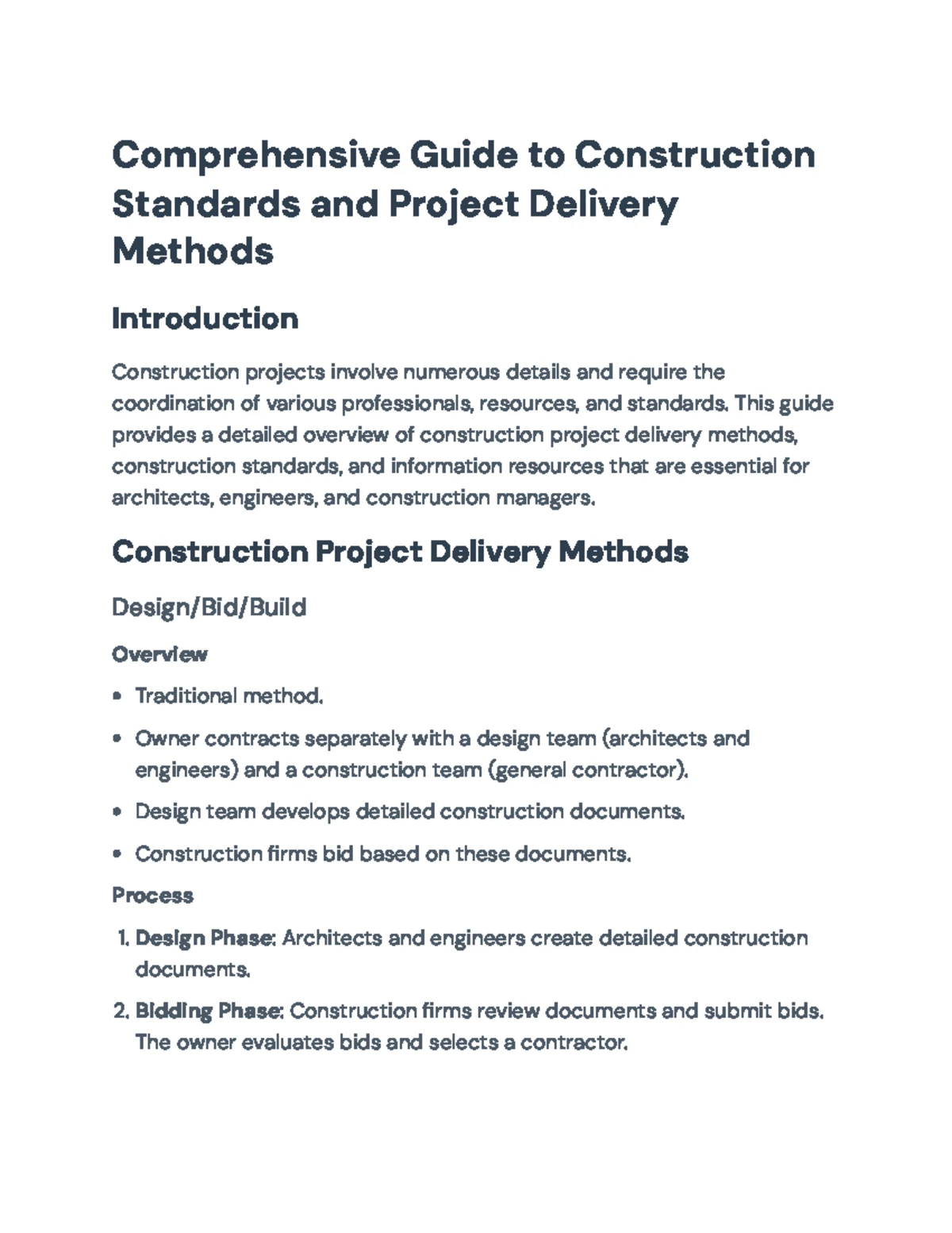 MasterFormat & UniFormat: Overview of Construction Info Systems - Studocu