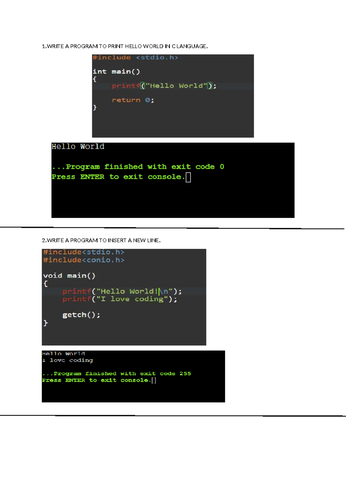 C Programming Basics: Hello World & Operators (CS101) - Studocu