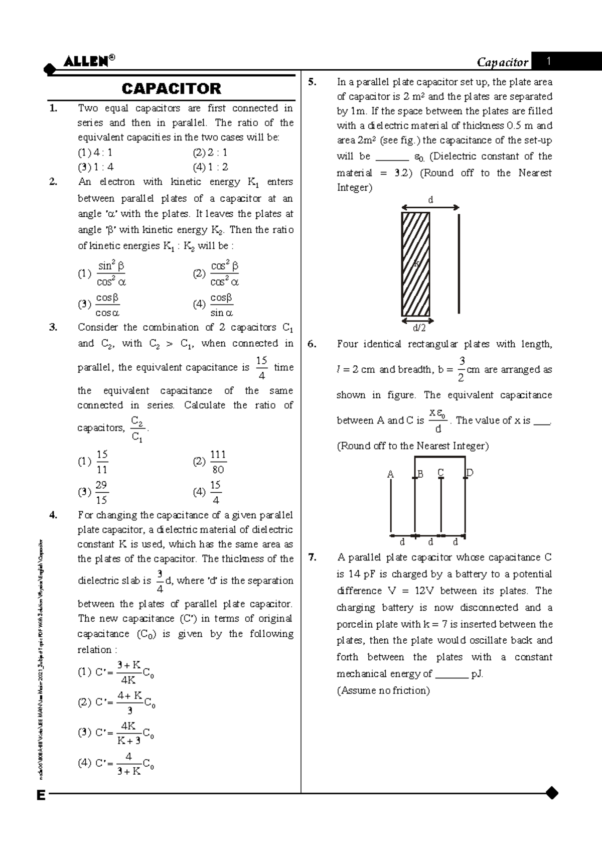 Capacitor Concepts and Calculations - CAPACITOR 1.2.5 - Studocu