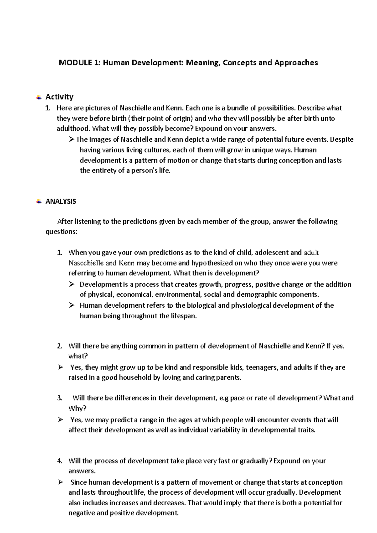 Professional Education 1 - MODULE 1: Human Development: Meaning ...