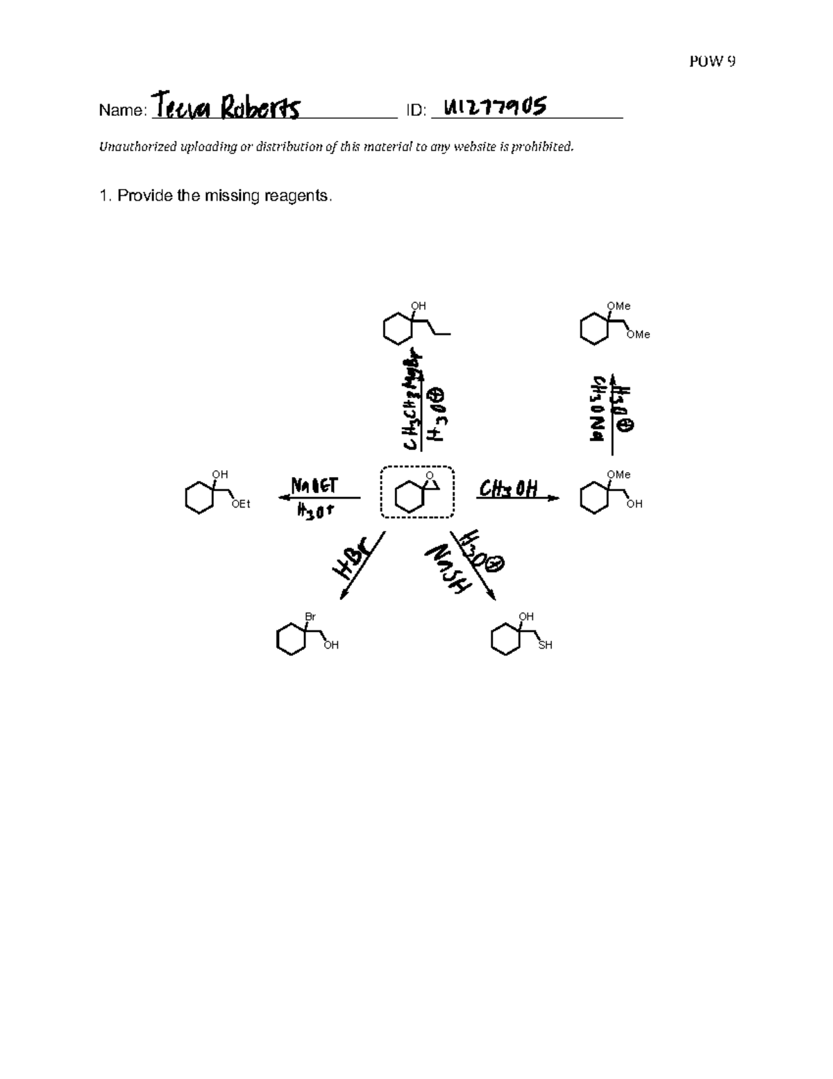 POW+9 - Reaction Predictions and Mechanisms Notes - Studocu