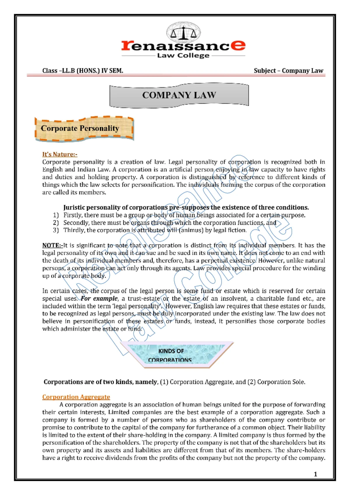 Company Law Q&A: Key Concepts and Definitions for B.Com (Eng) - Studocu
