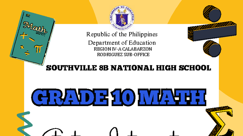 Grade 10 Math Lesson: Permutation and Combination (3rd Quarter) - Studocu