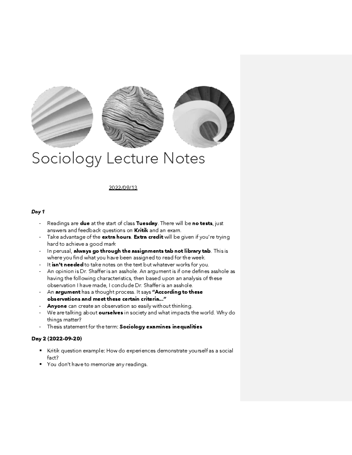 Sociology Lecture Notes: Understanding Inequality and Society Dynamics ...