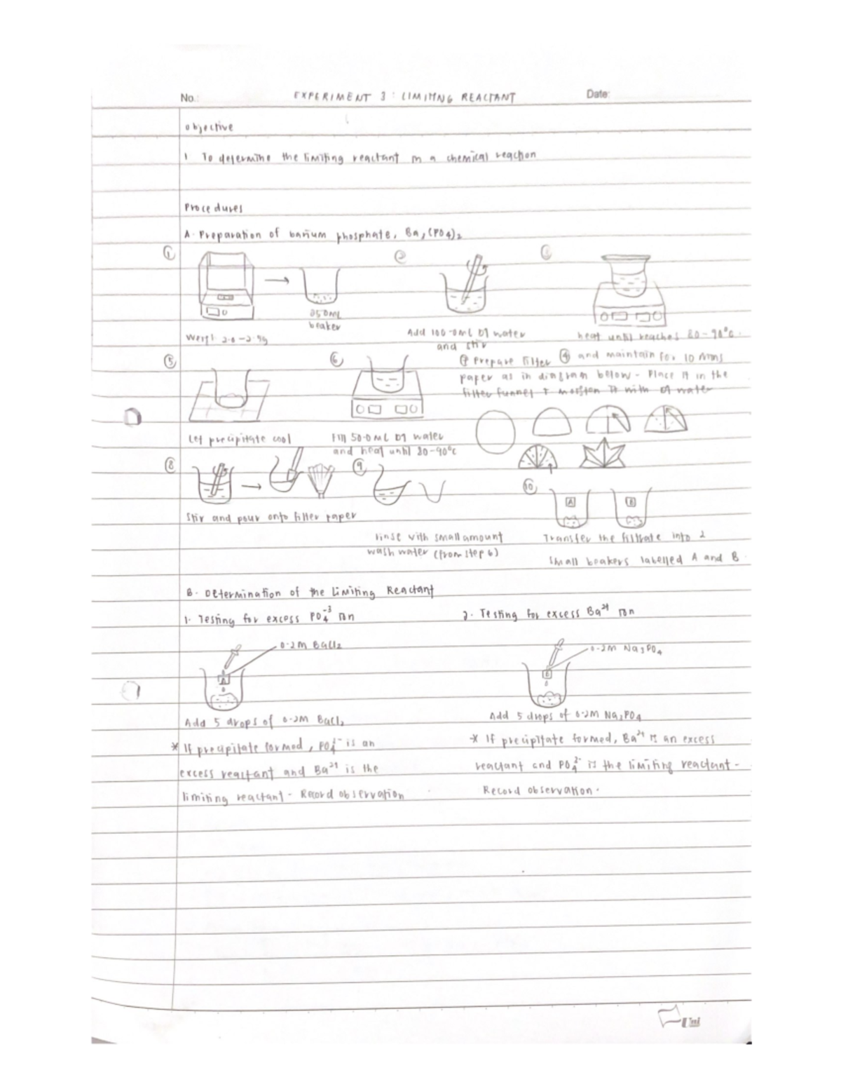 EXP 3 Lab Report: Limiting Reactant in Chemical Reactions CHM092 - Studocu