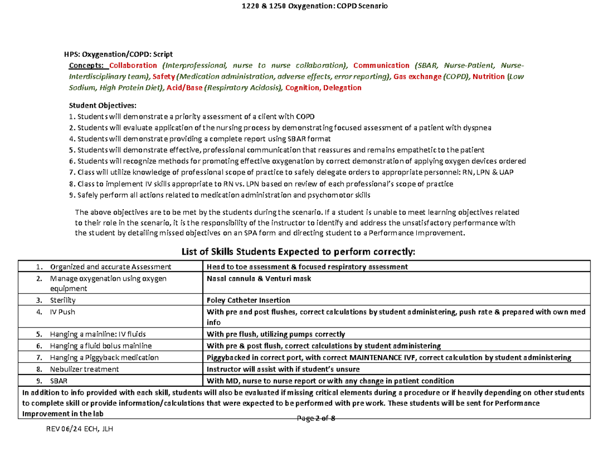 1220&1250COPD - Lab simulation study material - Page 2 of 8 HPS ...