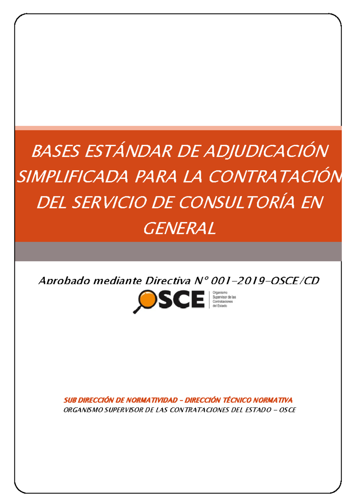 Bases Estándar de Adjudicación Simplificada N° 5-2023-GR.CAJ/DRTC - Studocu
