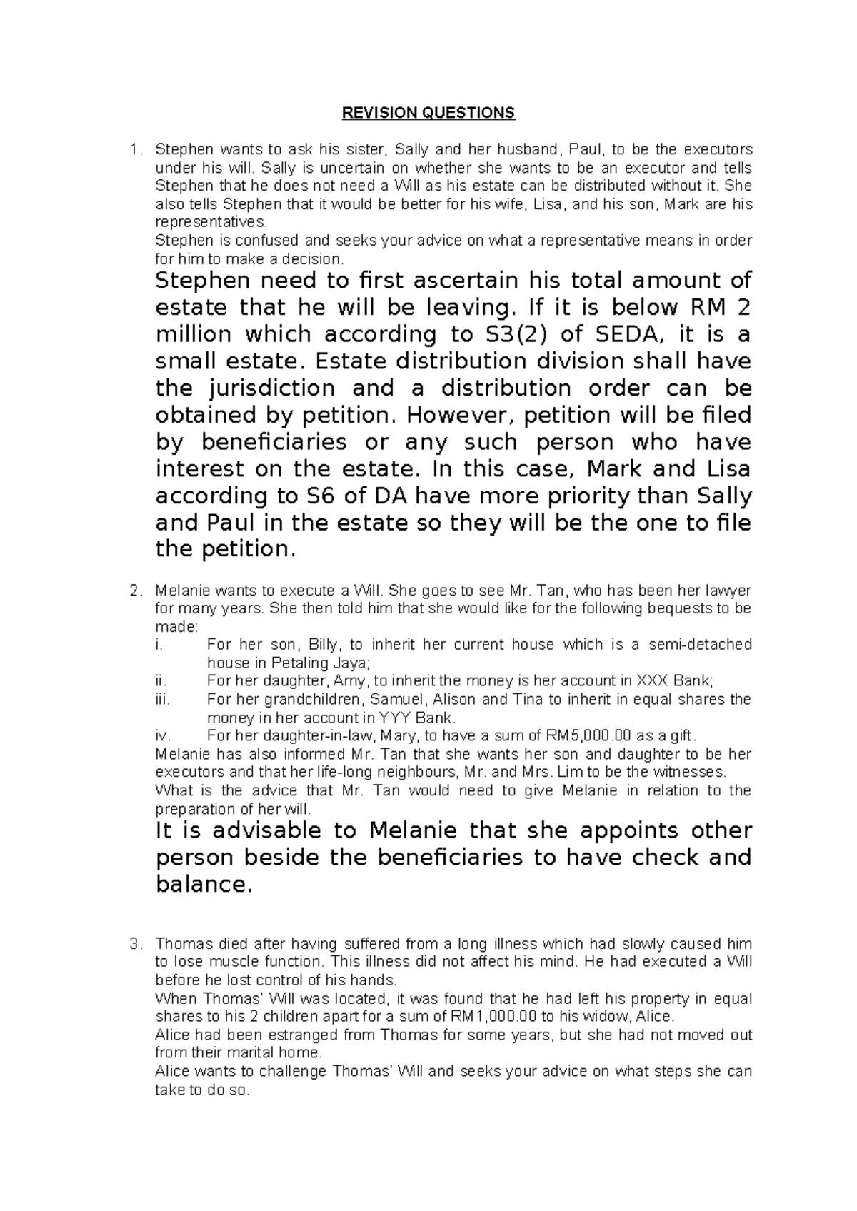 Revision PBQ - Discussion and dissection of Past Year Questions - In ...