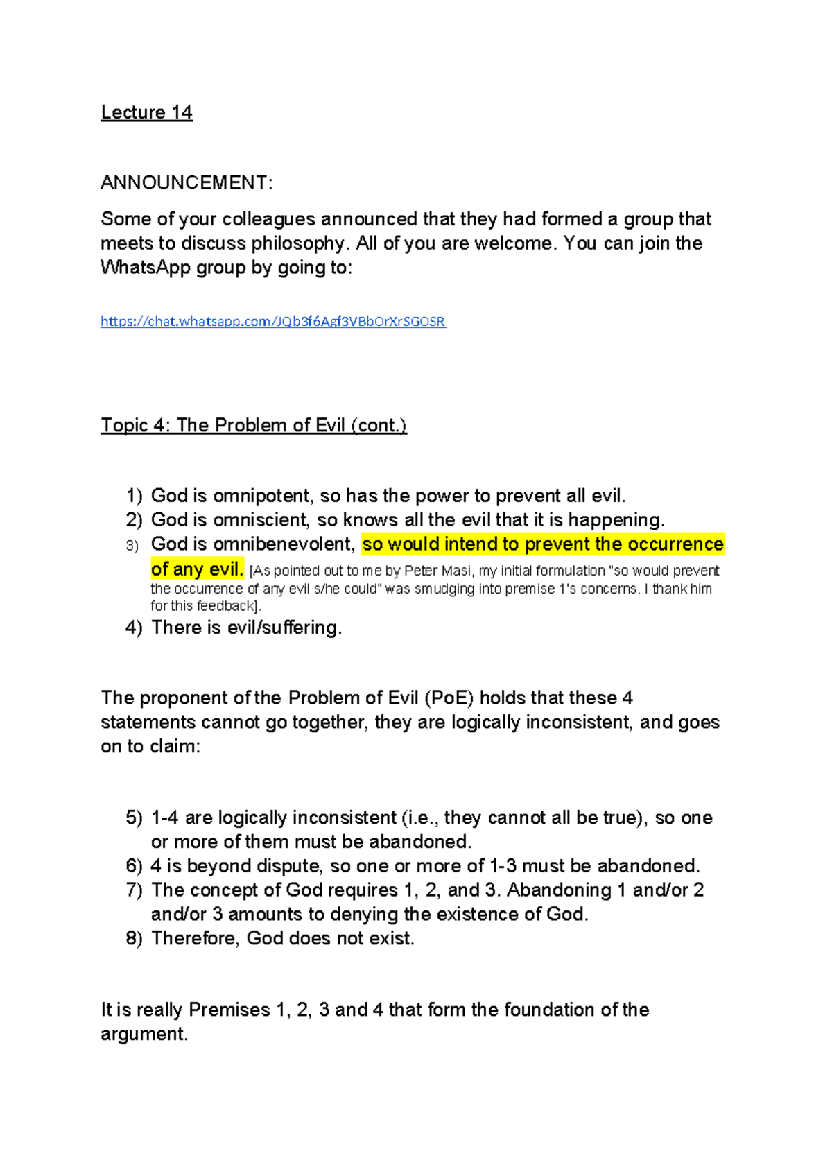 Philosophy Lecture 14: Exploring the Problem of Evil and Responses ...