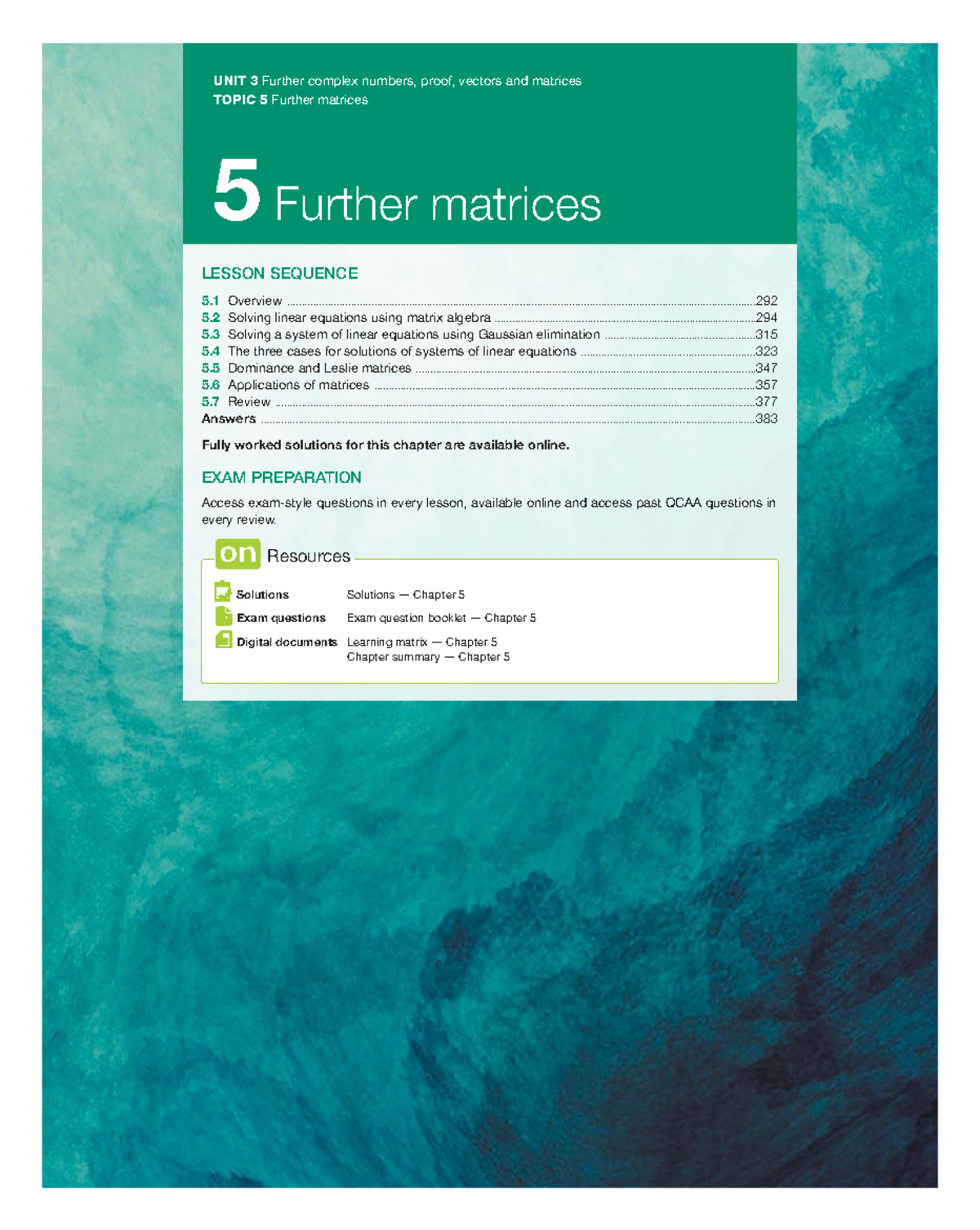 Further Matrices - Lesson Notes for Specialist Mathematics 12 (Unit 3 ...