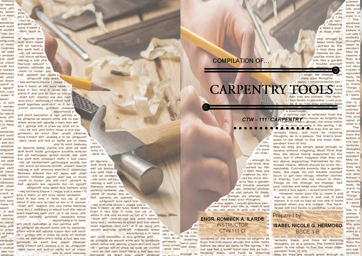 CTW-111: Comprehensive Guide to Carpentry Tools and Techniques - Studocu