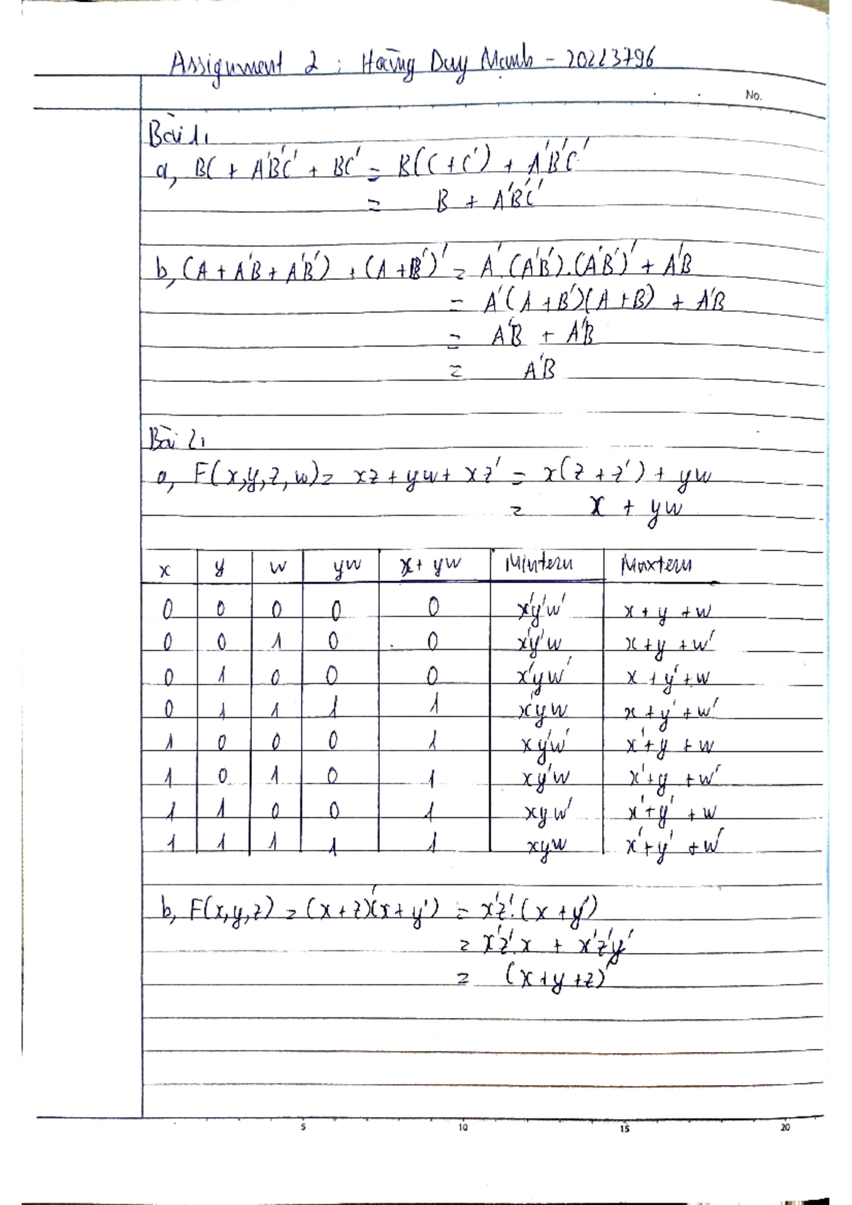 Assignment 2 Calculus 20223796 Solutions and Detailed Steps - Studocu