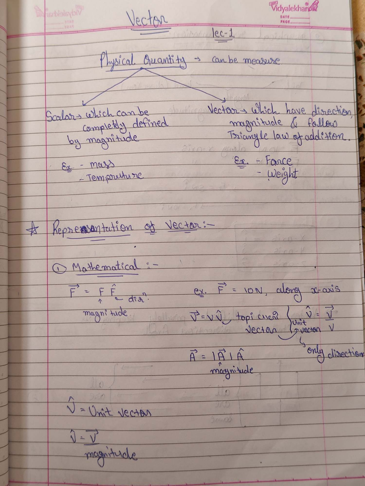 Vectors - STAG 3019 Lecture Notes on Scalar and Vector Quantities - Studocu