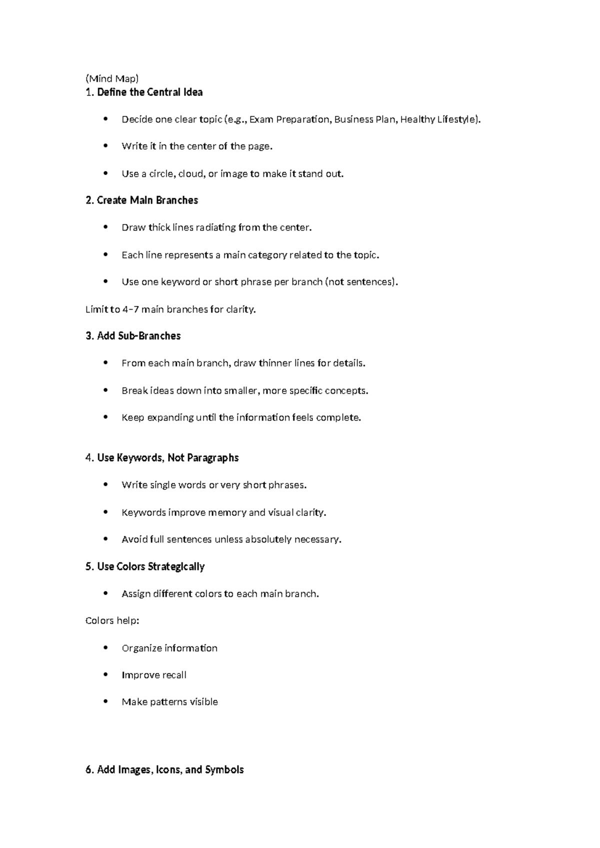 Mind Map Techniques for Effective Exam Prep - Ingles - Studocu