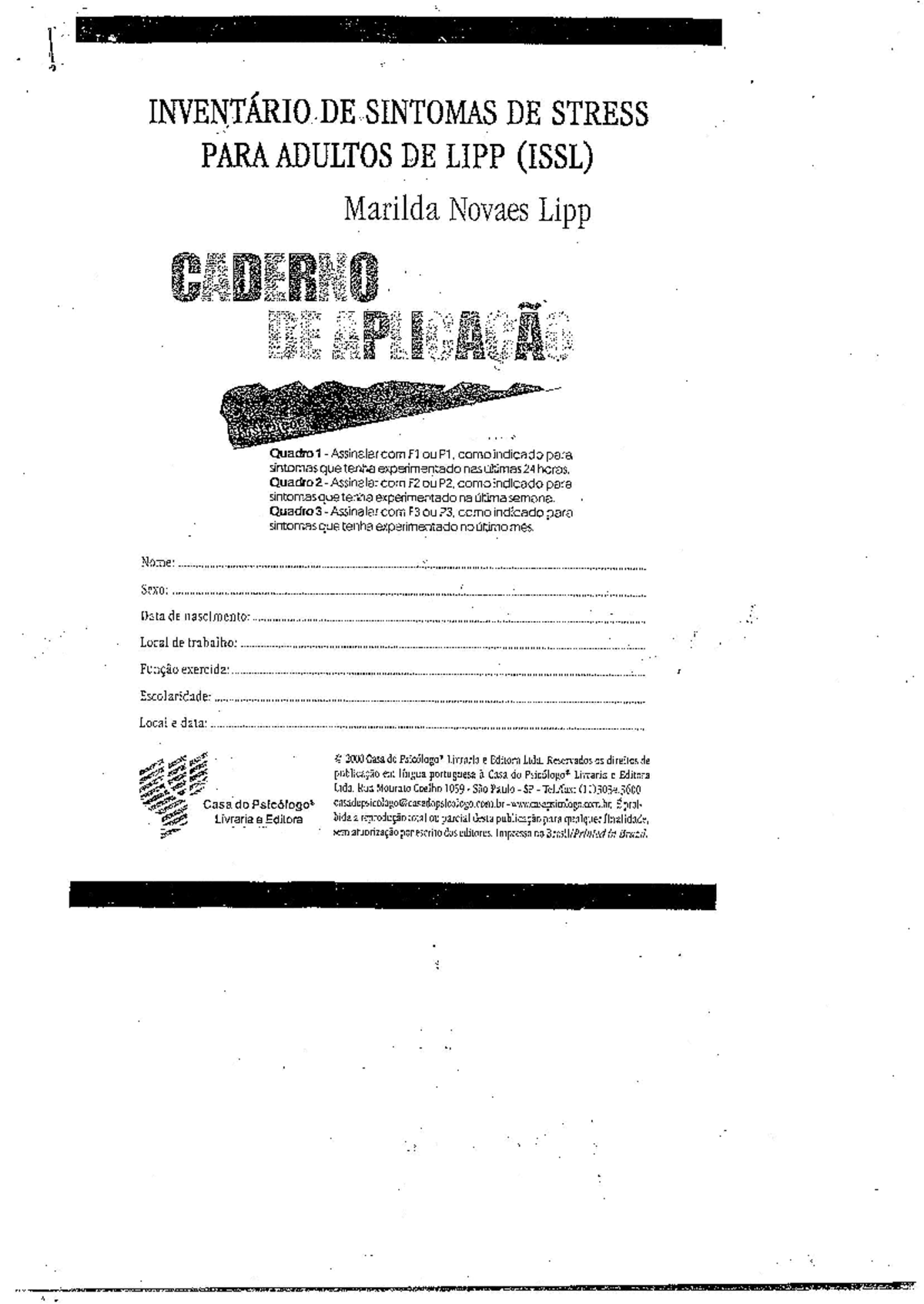 Caderno de Aplicação - ISSL: Estratégias e Práticas Essenciais - Studocu