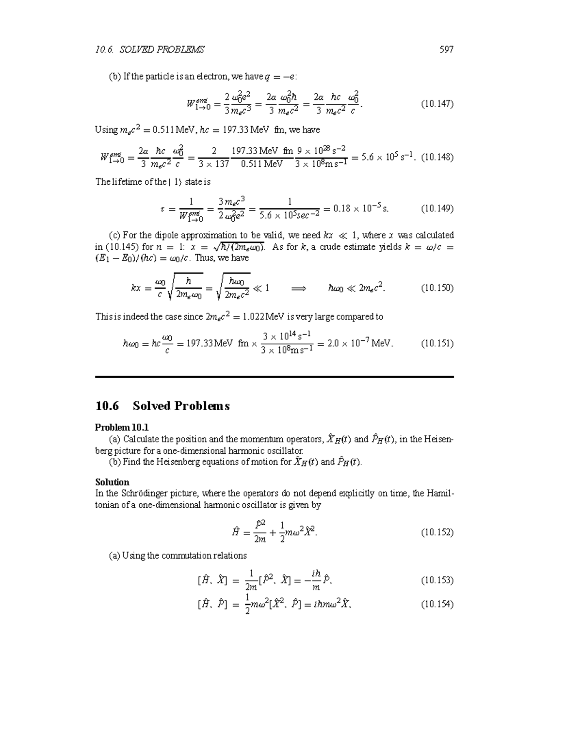 Quantum Mechanics: Solved Problems and Exercises (ZET 10.6) - Studocu