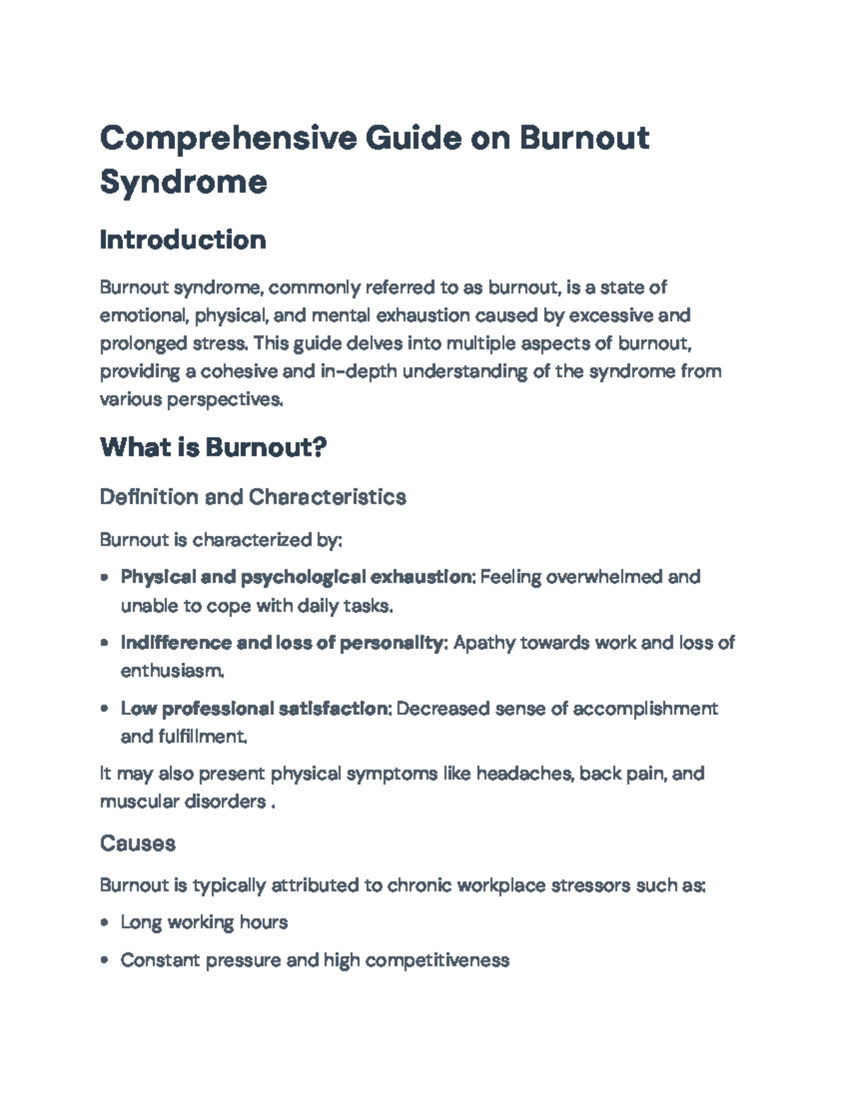 Comprehensive Guide to Burnout Syndrome: Causes, Symptoms, and ...