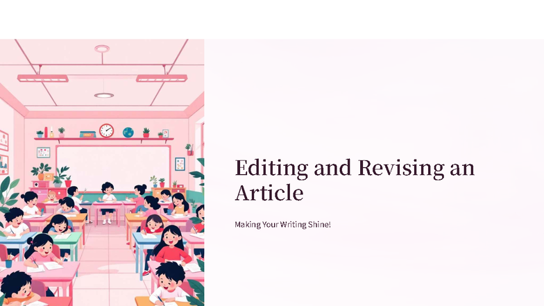 Editing and Revising an Article: Making Your Writing Shine! - Studocu