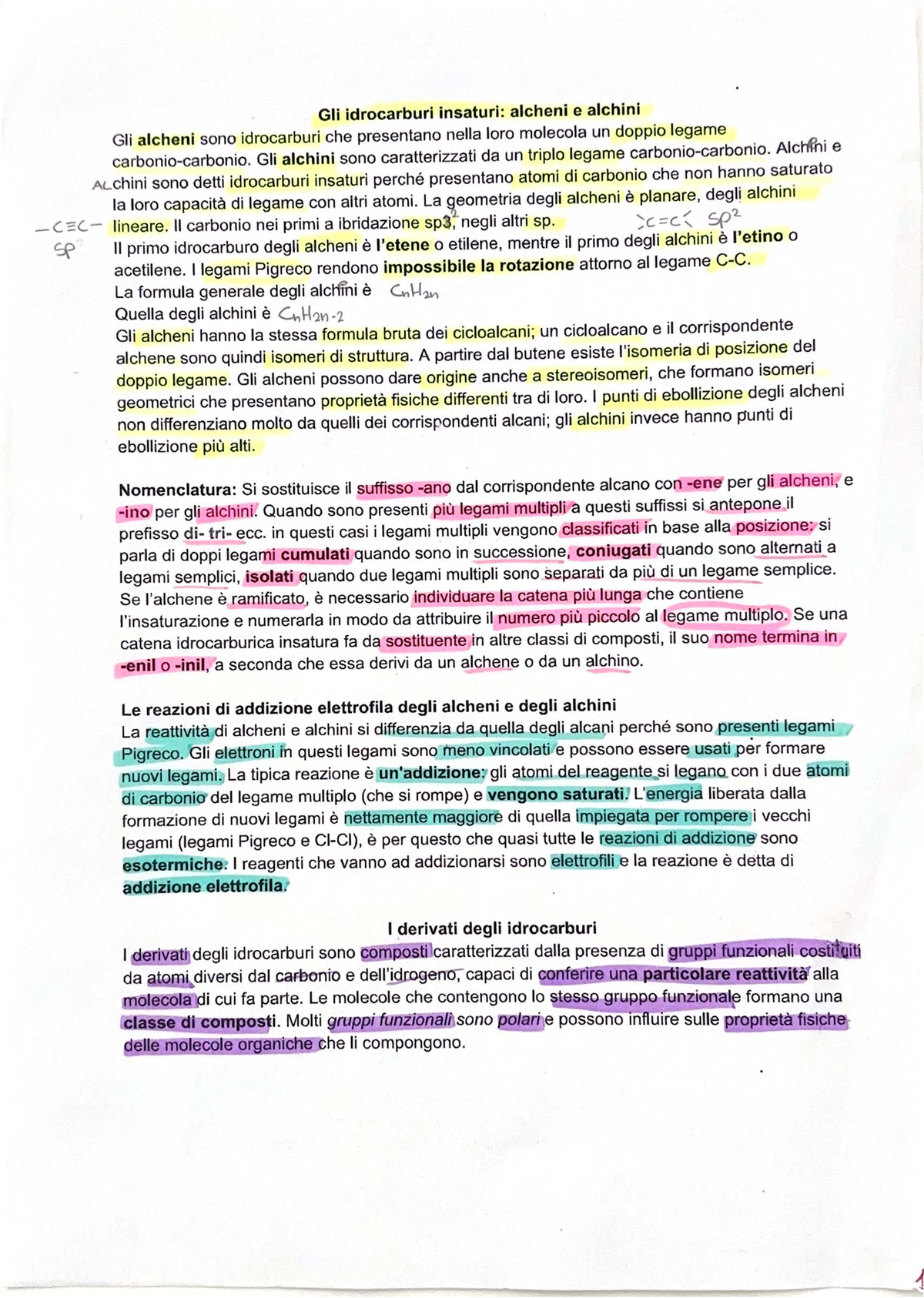 Gli idrocarburi insaturi alcheni e alchini - La geometria degli alcheni ...