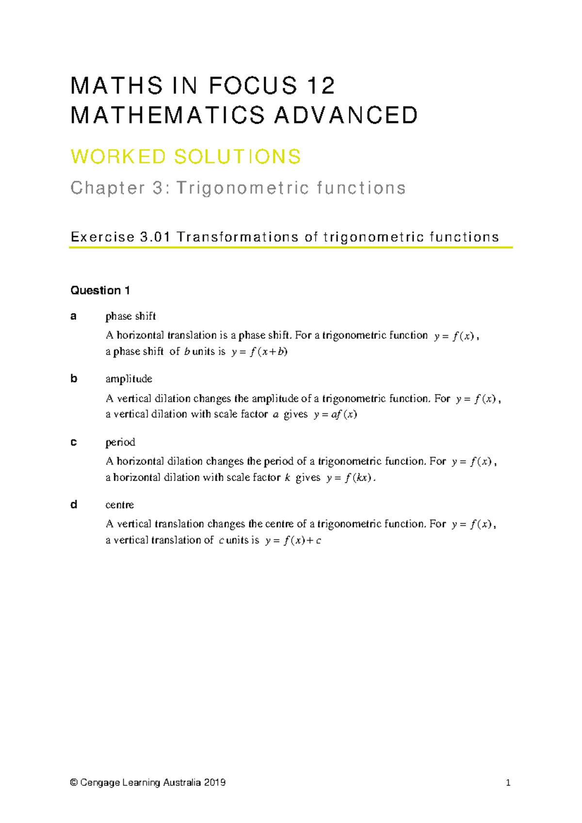 Worked Sol Chapter 3 Mathematics Advanced - MATHS IN FOCUS 12 ...