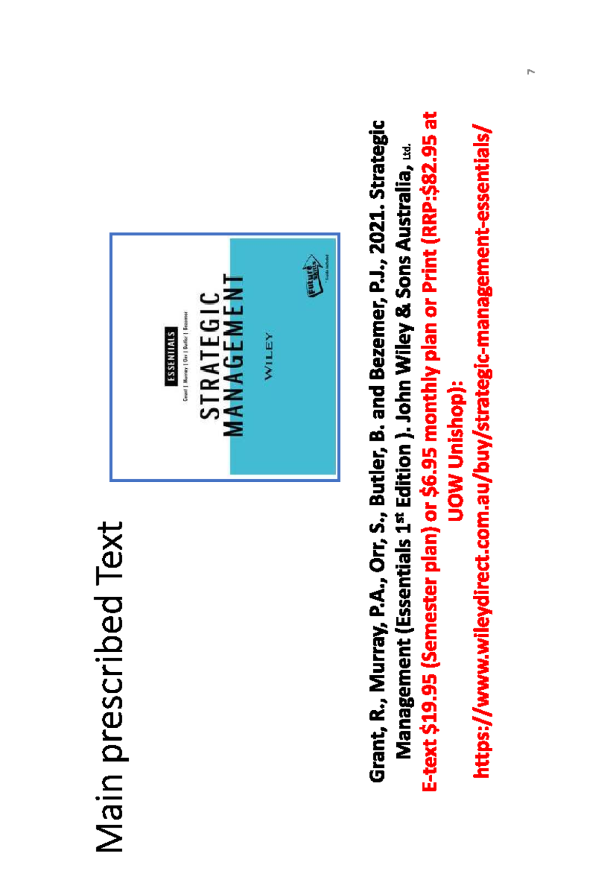 Strategic Management Lecture Notes (Course Code: SM101) - Week 1 - Studocu