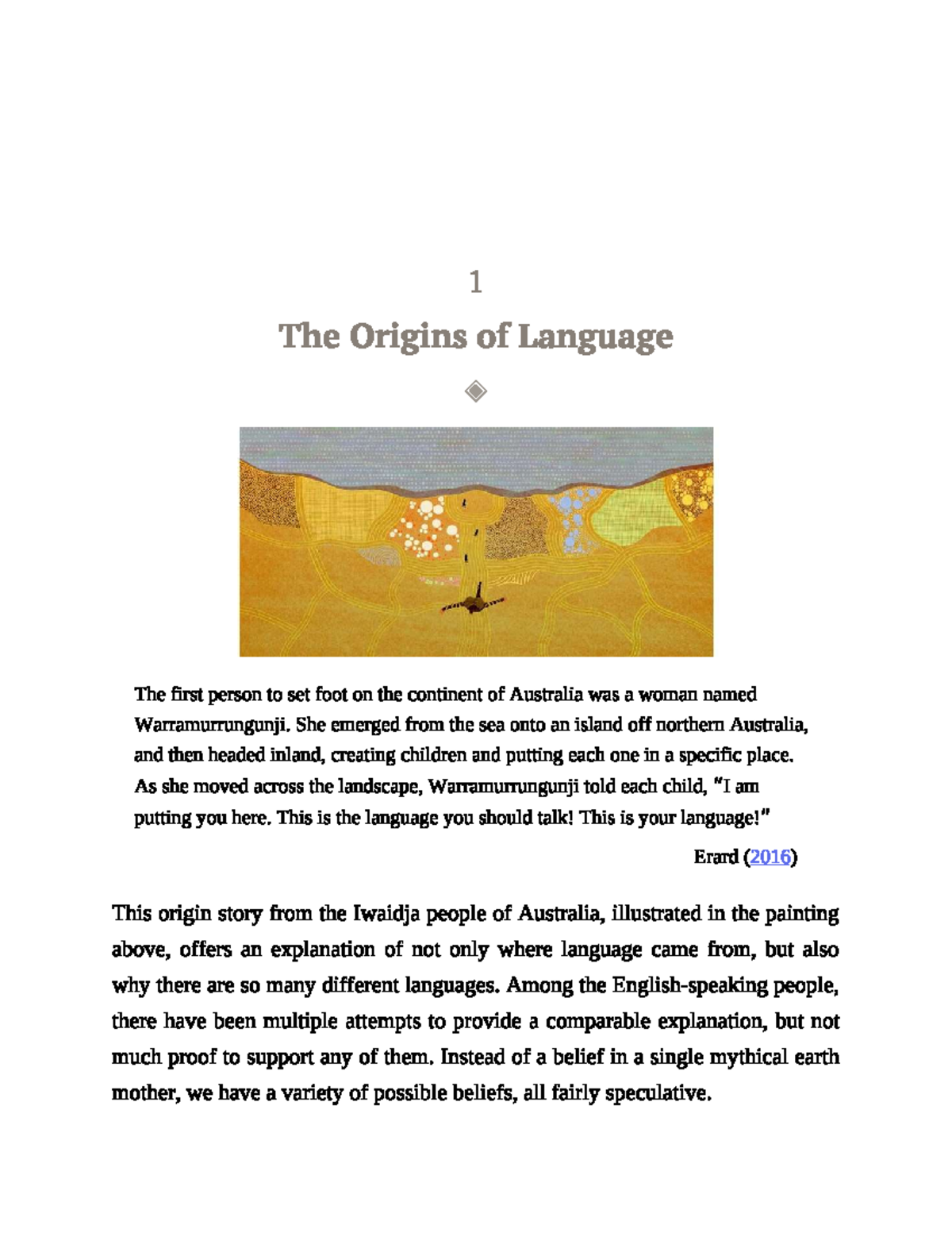 Chapter 1 - ... - 1 The Origins of Language The first person to set ...