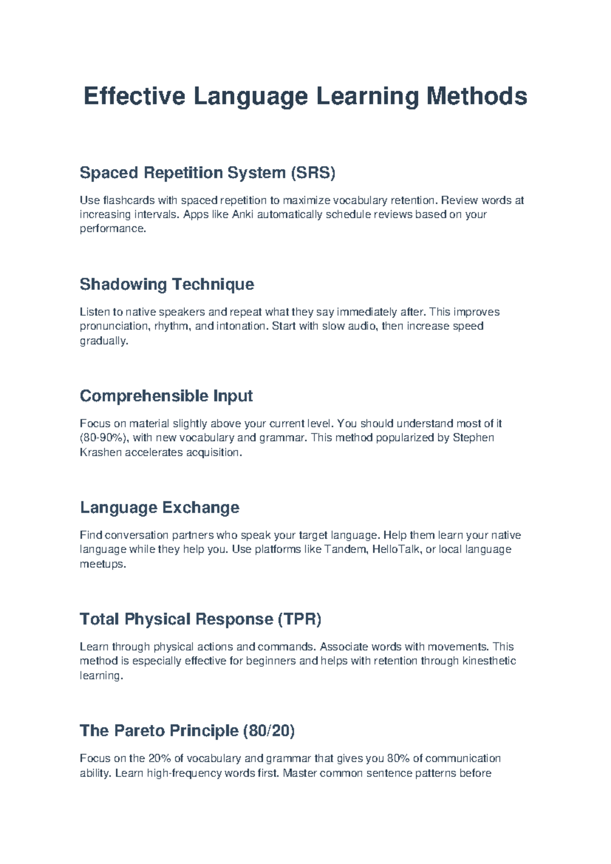 Language Learning Methods: Effective Techniques for Retention and ...