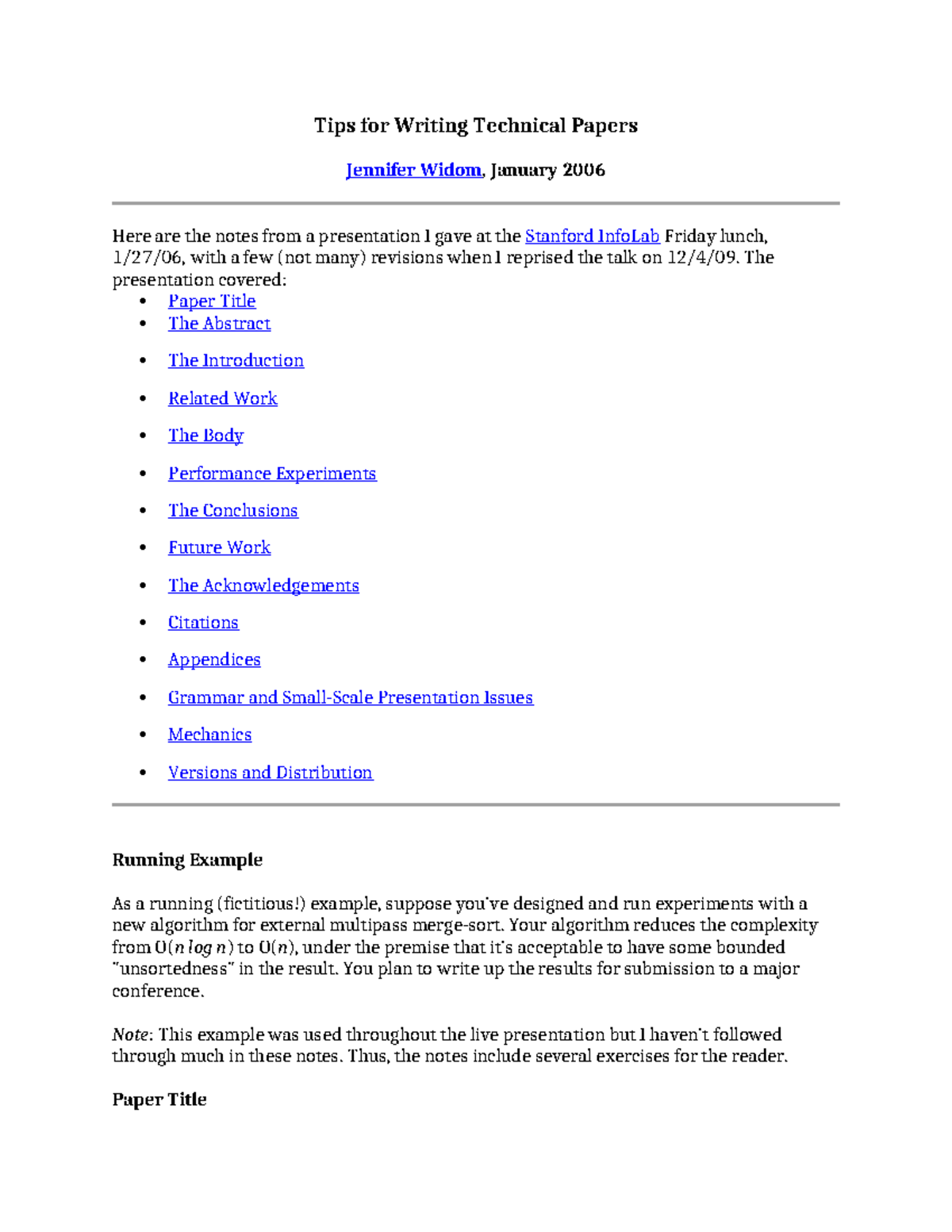 Technical Paper Writing Tips and Best Practices - CS101 Lecture Notes ...