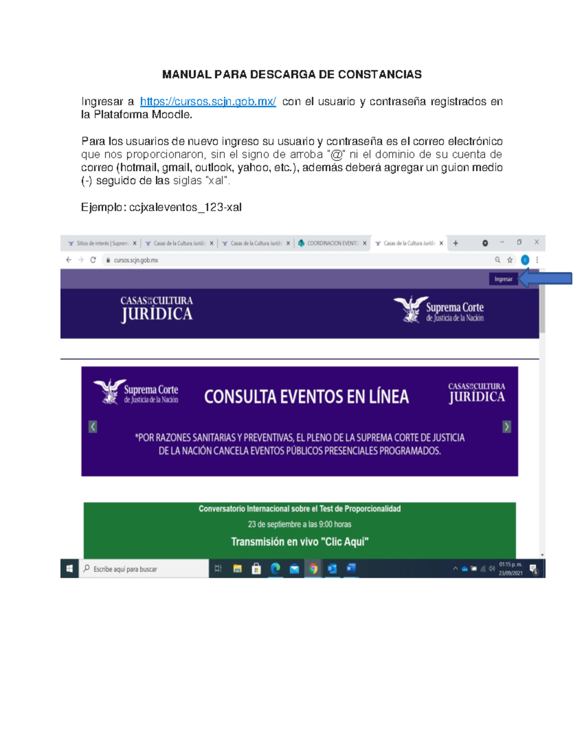 Manual de Descarga de Constancias - Talleres - Studocu