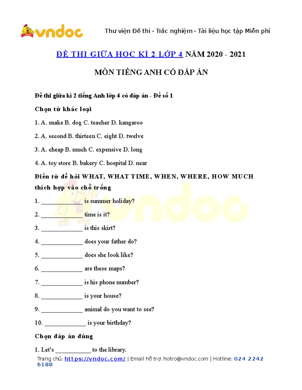 Download de thi giua hoc ky 2 mon tieng anh lop 3 34 - Đề thi giữa kì 2 ...