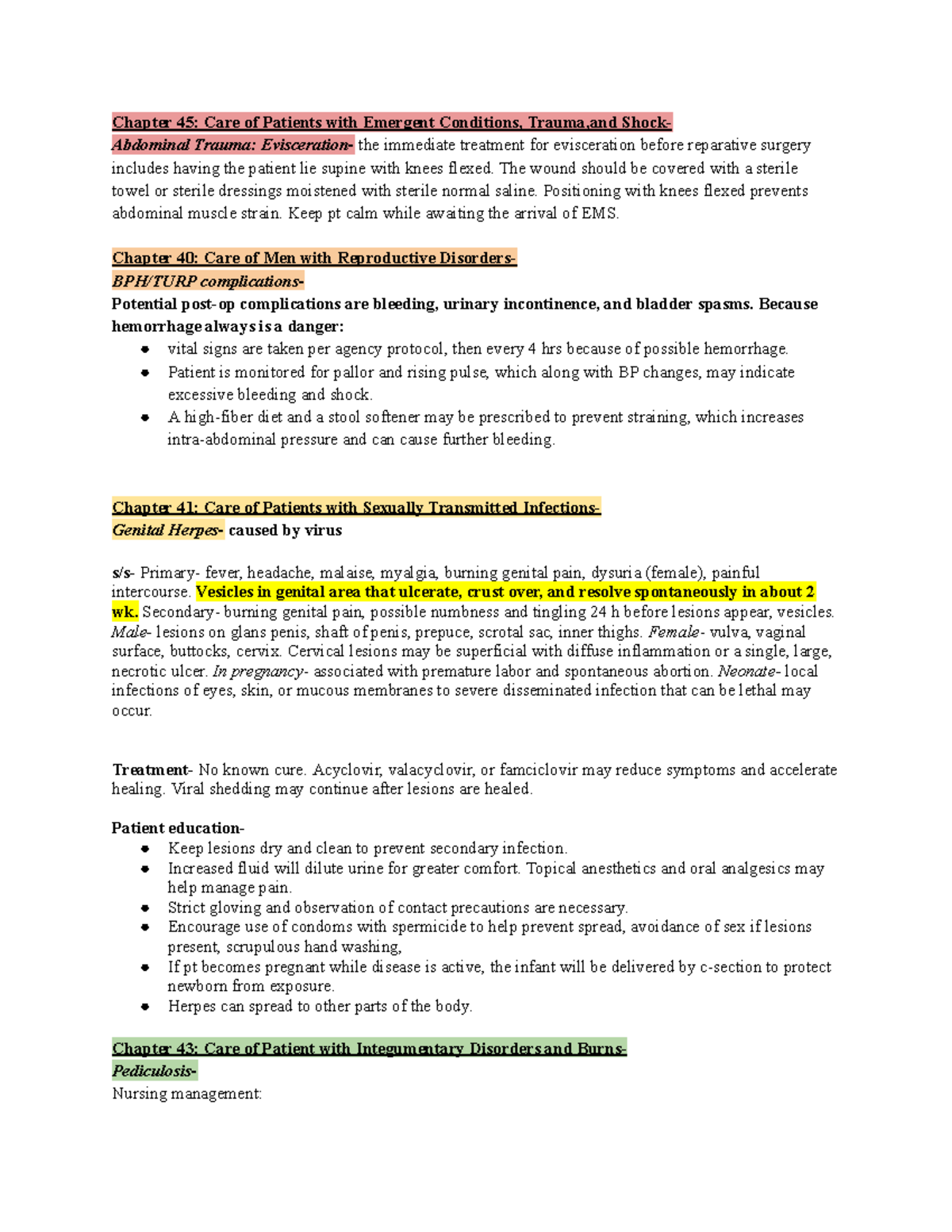 Comprehensive Nursing Care Notes: Key Concepts & Patient Management ...