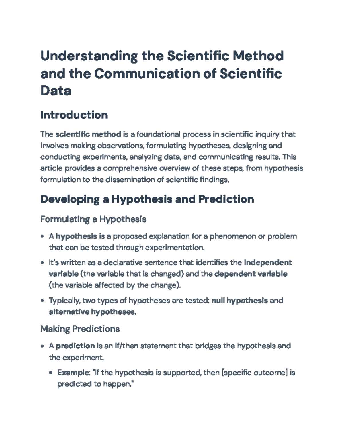 Understanding the Scientific Method: A Comprehensive Overview ...