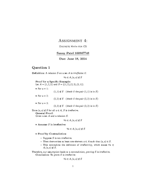 Discrete Math Assignment 3 (CS Course Code) – Solutions and Proofs ...