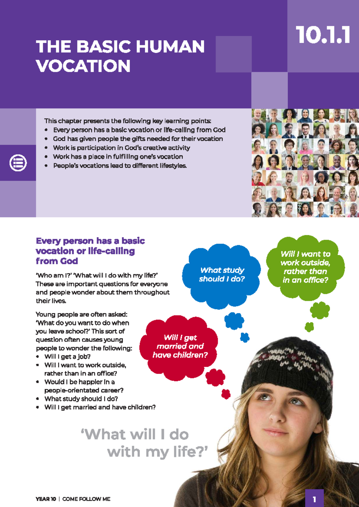 YEAR 10 COME FOLLOW ME: Understanding Vocation and Life Choices - Studocu