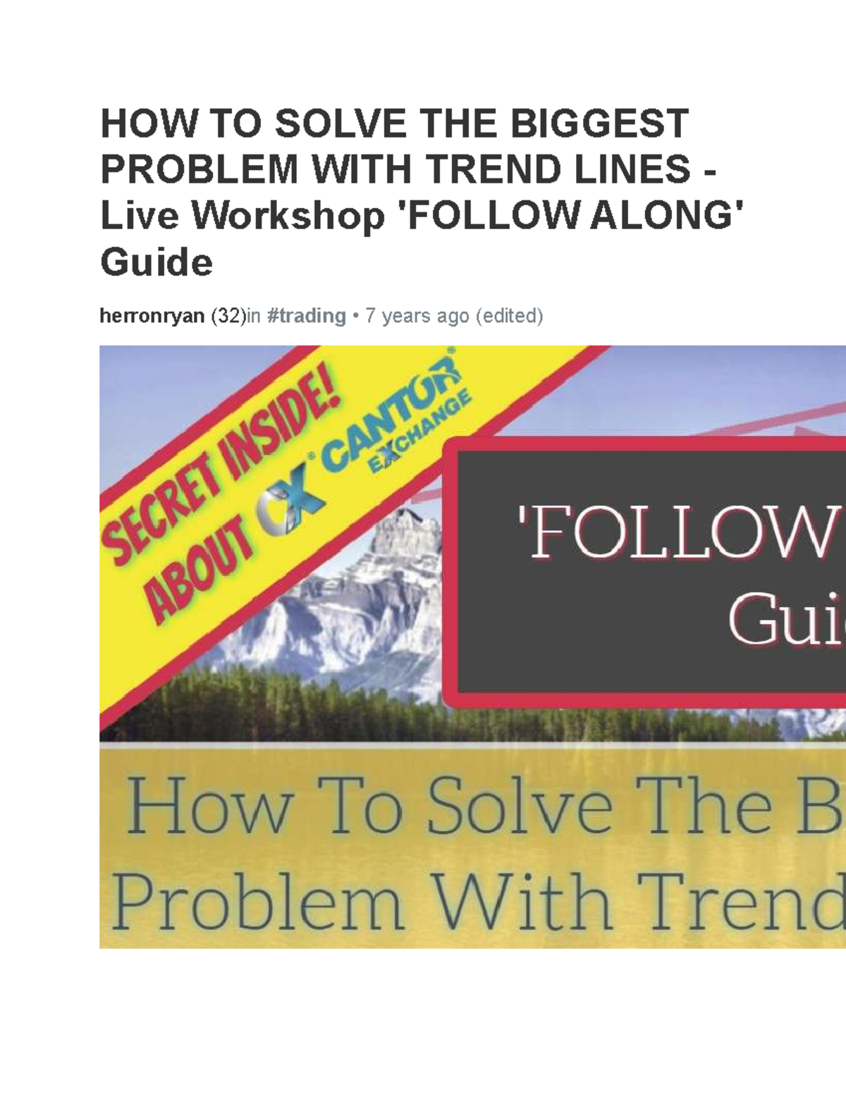 Workshop Guide: Solving the Biggest Problem with Trend Lines - Studocu