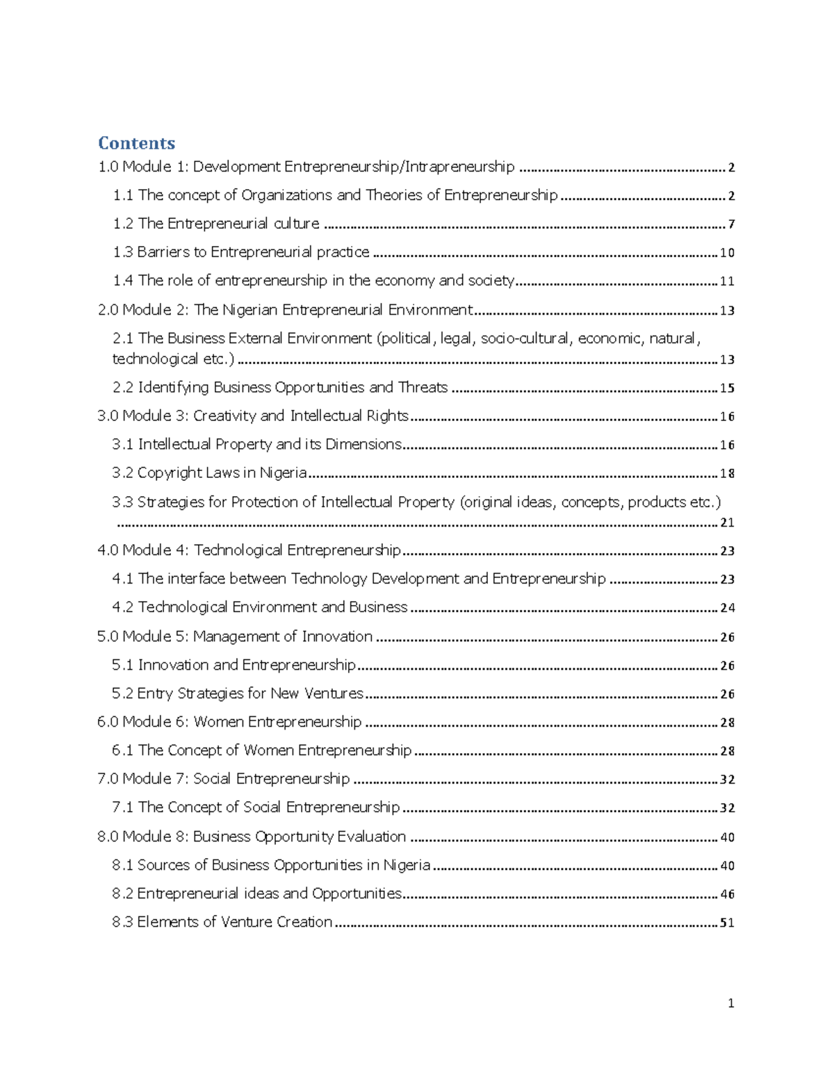 GST 211 Lecture Notes: Entrepreneurship Theories & Practices - Studocu