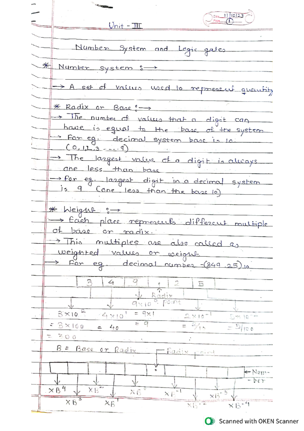 BXE - Unit 3 Notes-1 - Notes - Data 11 10123 Page 1 Unit Number System ...