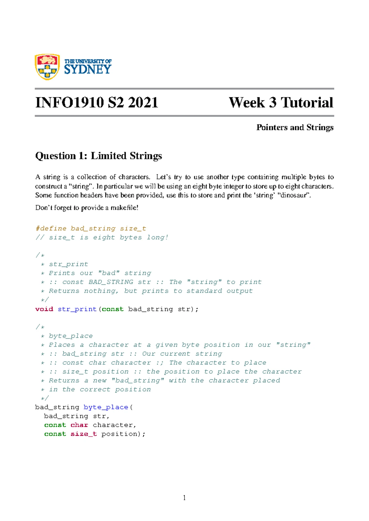 INFO1910 S1 2025 Week 3 Tutorial: Strings and Loops Concepts - Studocu