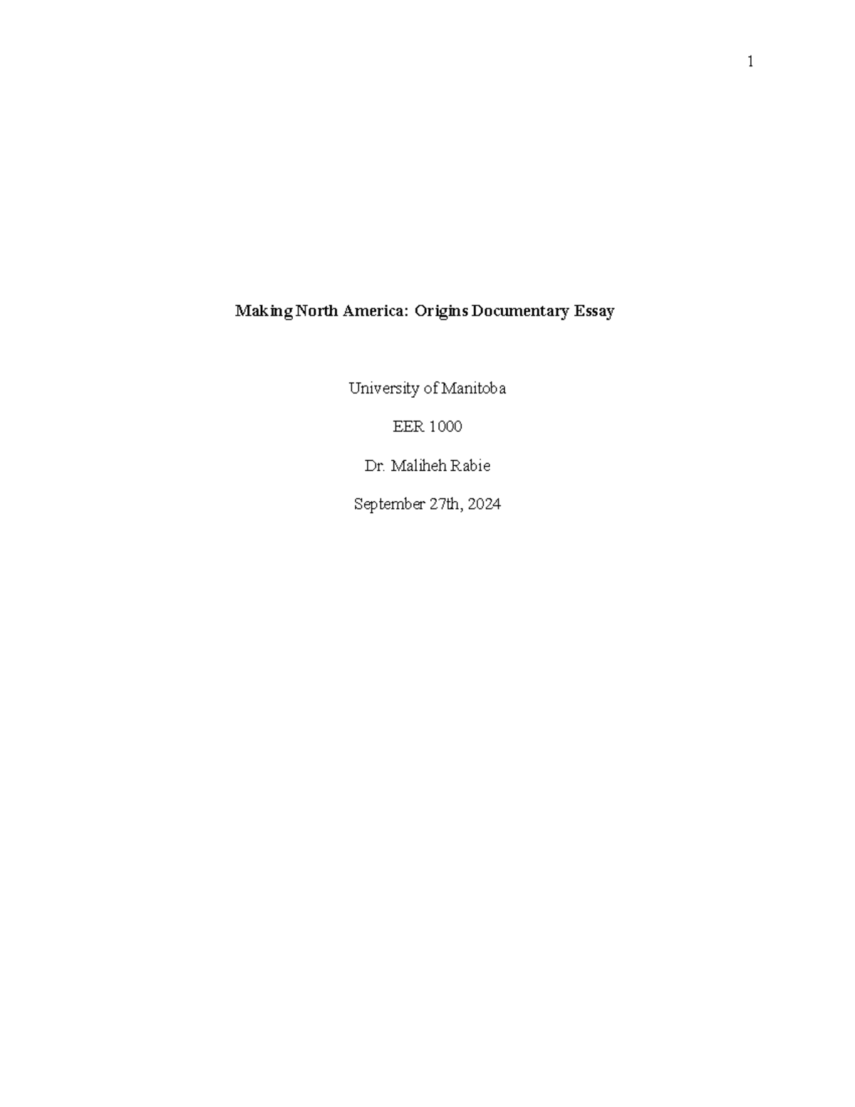 Documentary assignment - Making North America: Origins Documentary ...