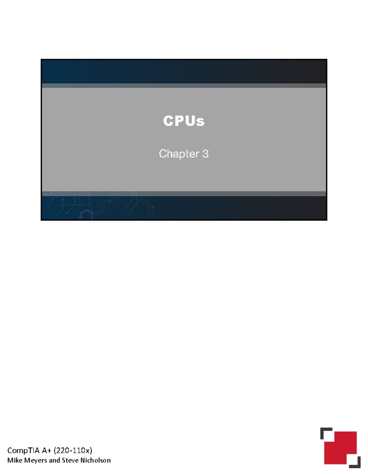 1101 Chapter 03 CPUs Overview and Key Concepts - Slide Handouts - Studocu