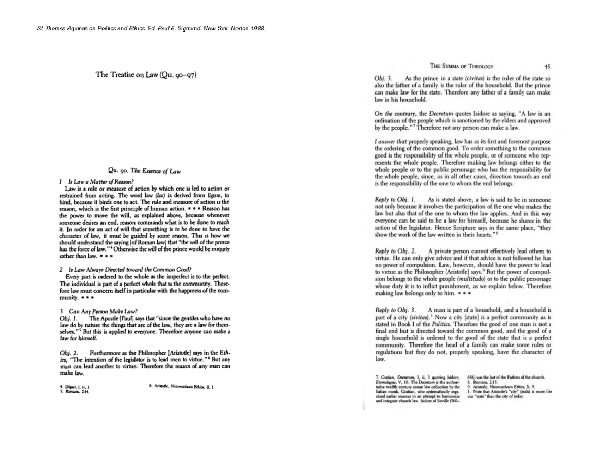 On the Natural Law and Its Principles: Insights from St. Thomas Aquinas ...