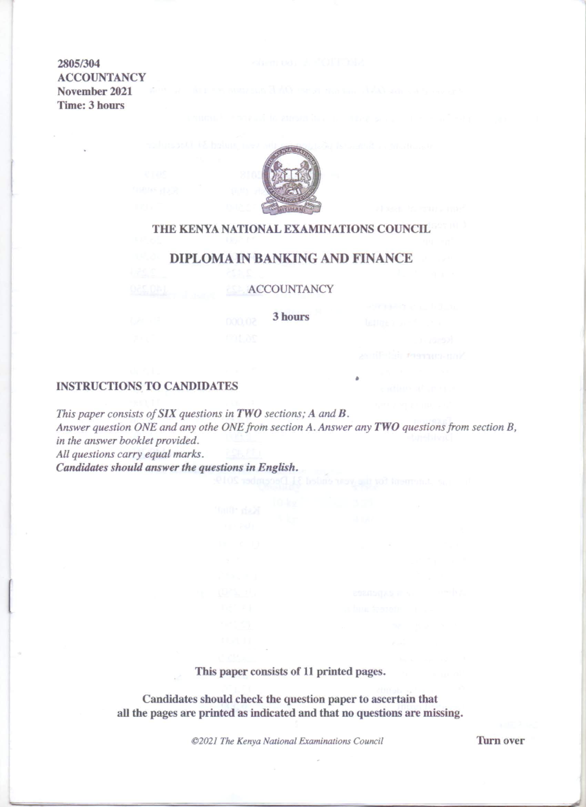 2805 304 November 2021 - Accountancy Final Exam Lecturer Notes - Studocu