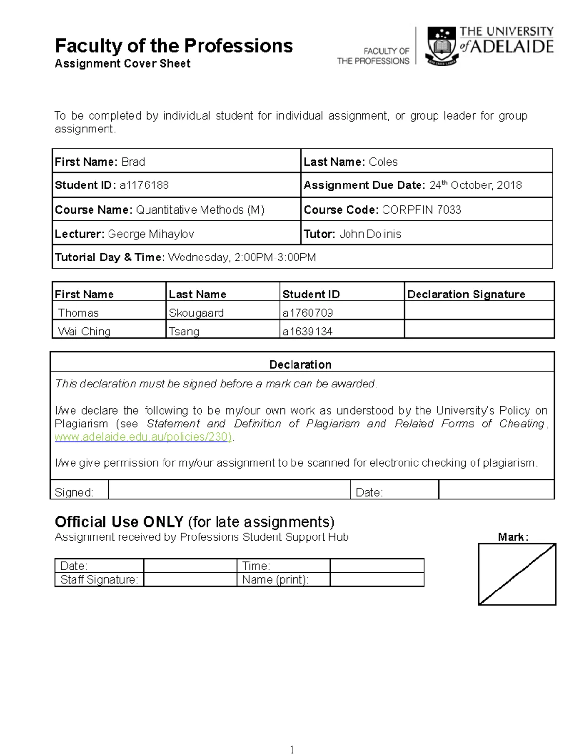 Quantitative Methods (M) (UAC) Semester 1, 2025 Major Project Guide ...
