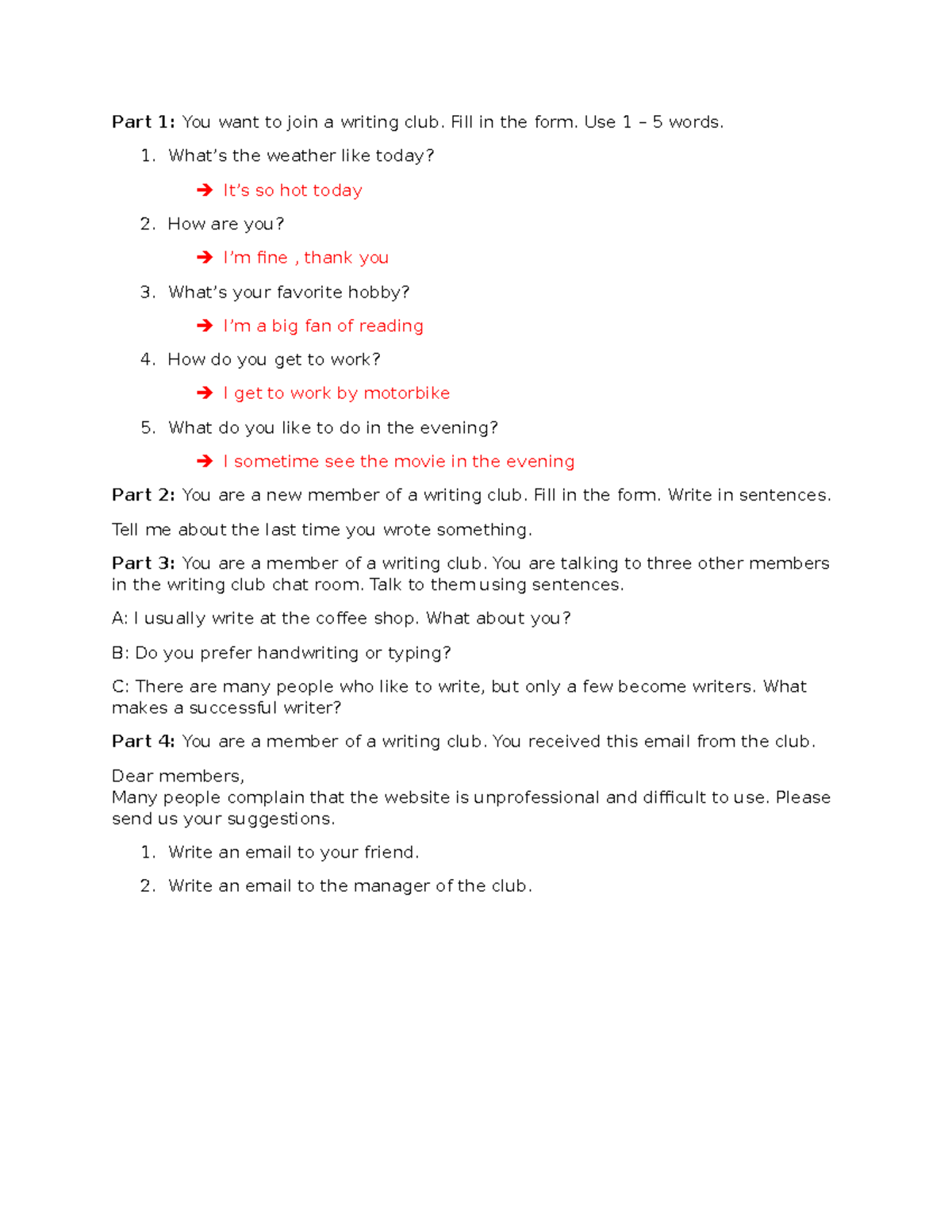Writing Club Application & Member Interaction Guide (Part 1) - Studocu