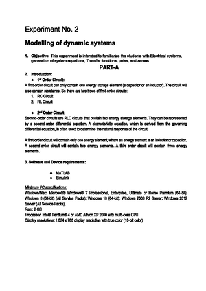 EEE ECE382 Modeling & Simulation Lab Manual - Spring 2025 - Studocu