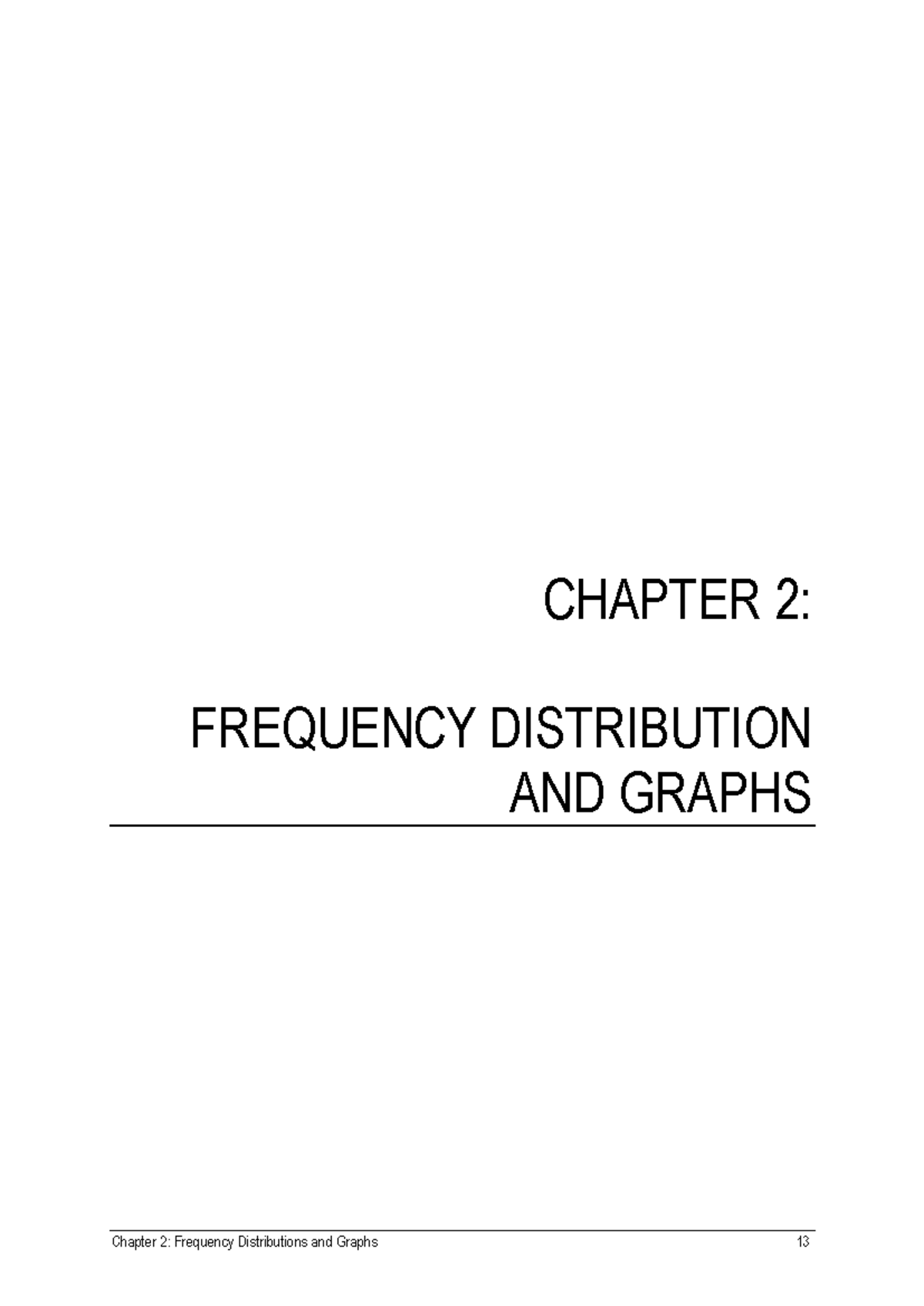 Chapter 2 - Frequency Distribution & Graphical Data Presentation - Studocu